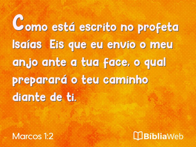 Marcos 1:2 em imagem para compartilhar