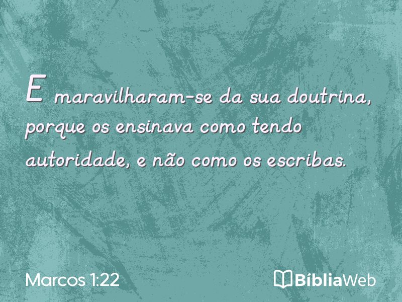 Marcos 1:22 em imagem para compartilhar