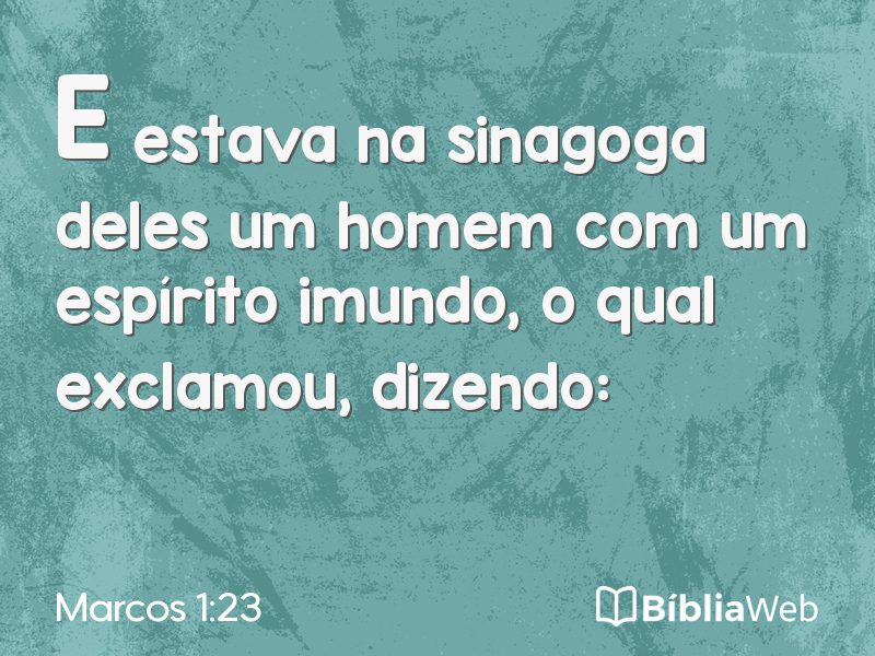 Marcos 1:23 em imagem para compartilhar