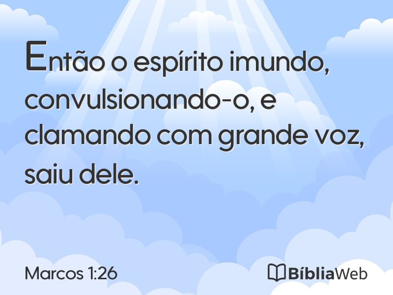 Marcos 1:26 em imagem para compartilhar