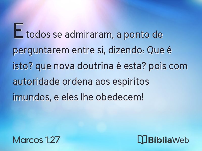 Marcos 1:27 em imagem para compartilhar