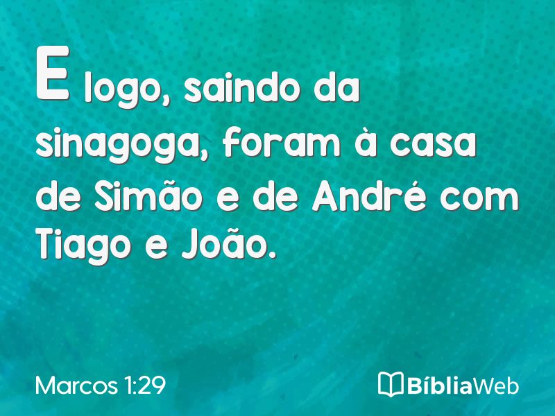 Marcos 1:29 em imagem para compartilhar
