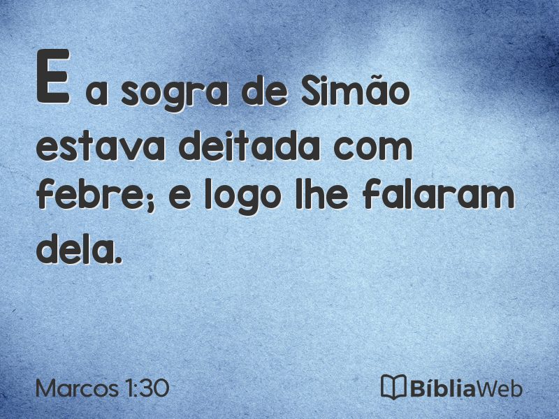Marcos 1:30 em imagem para compartilhar