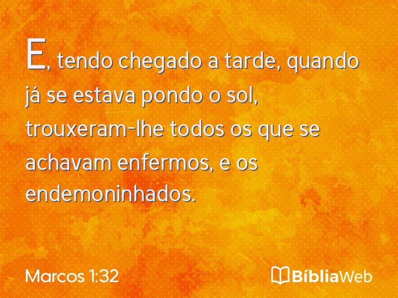 Marcos 1:32 em imagem para compartilhar