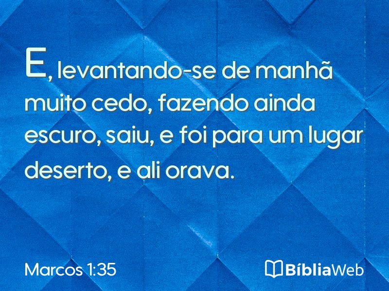 Marcos 1:35 em imagem para compartilhar