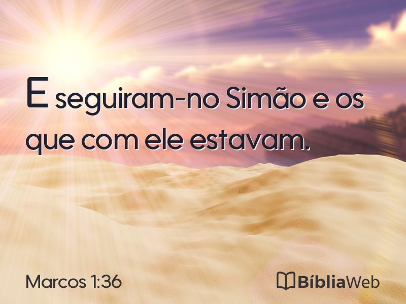 Marcos 1:36 em imagem para compartilhar