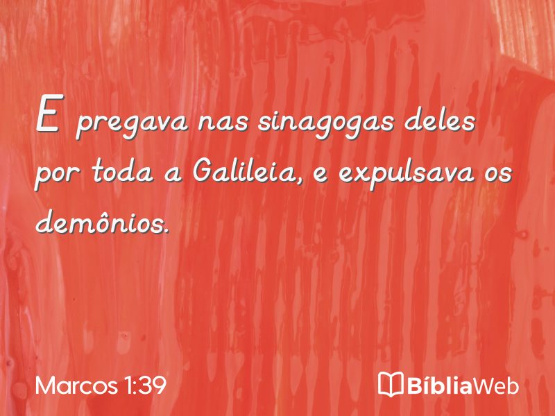 Marcos 1:39 em imagem para compartilhar