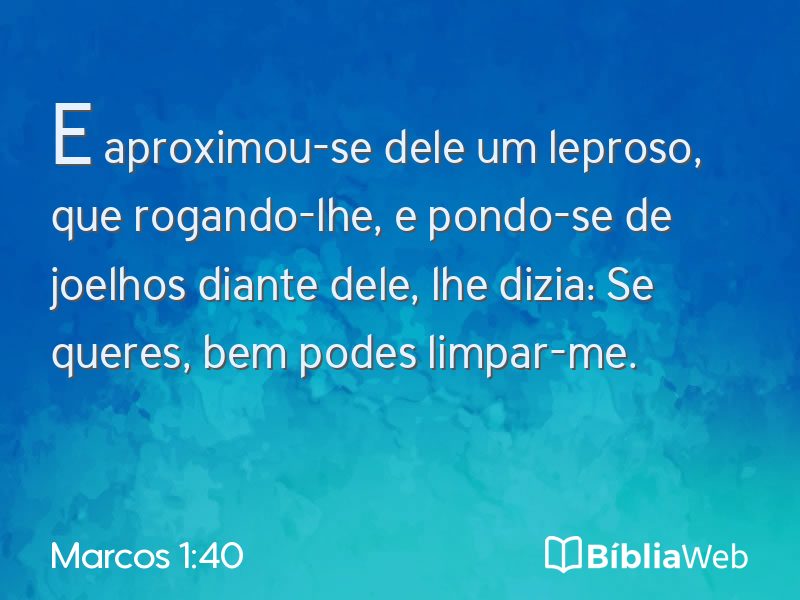 Marcos 1:40 em imagem para compartilhar