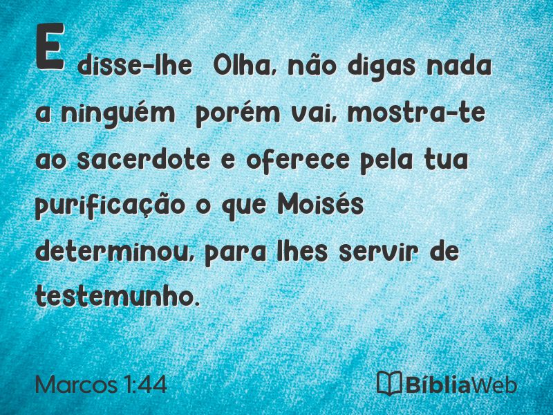 Marcos 1:44 em imagem para compartilhar