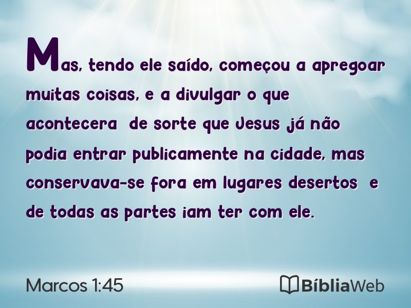Marcos 1:45 em imagem para compartilhar