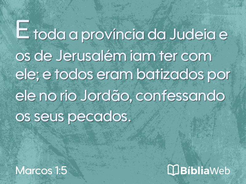 Marcos 1:5 em imagem para compartilhar