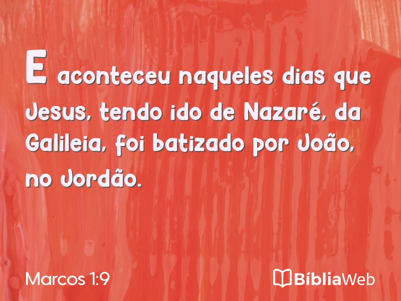 Marcos 1:9 em imagem para compartilhar