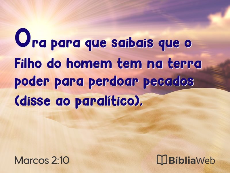 Marcos 2:10 em imagem para compartilhar
