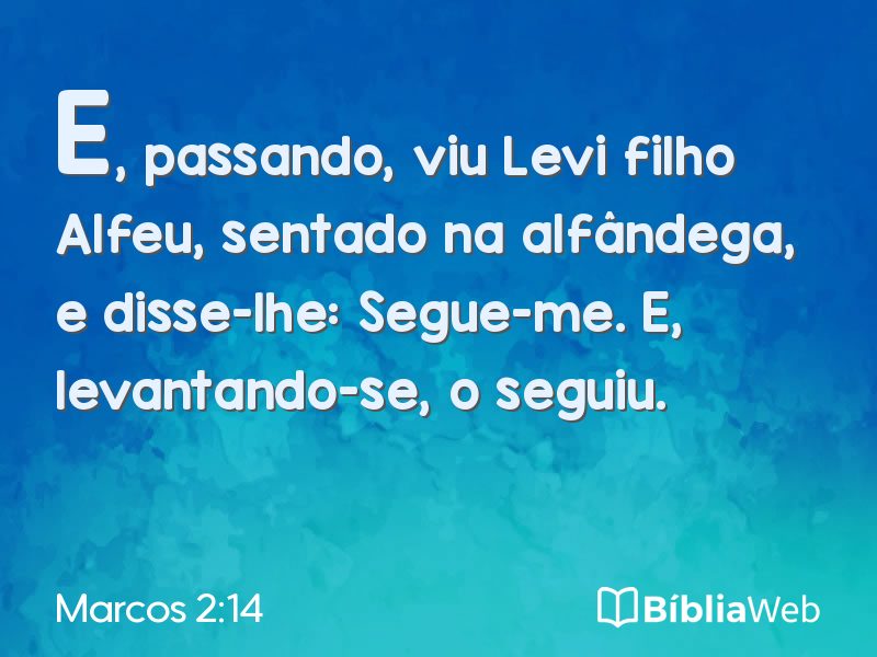 Marcos 2:14 em imagem para compartilhar