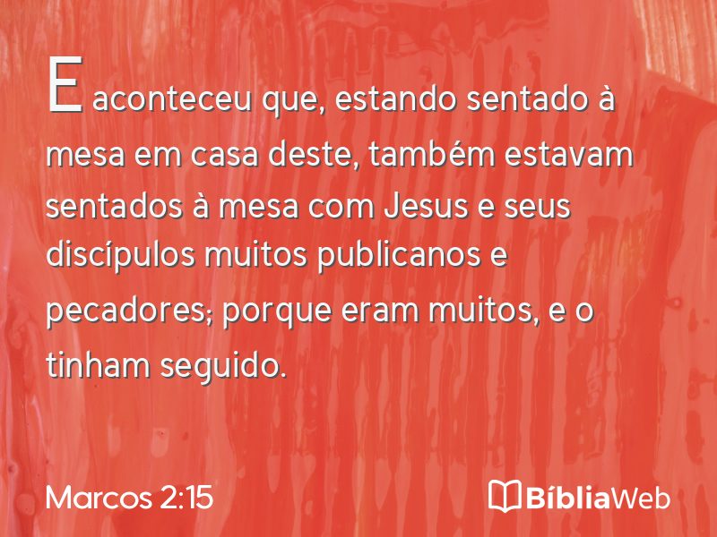 Marcos 2:15 em imagem para compartilhar