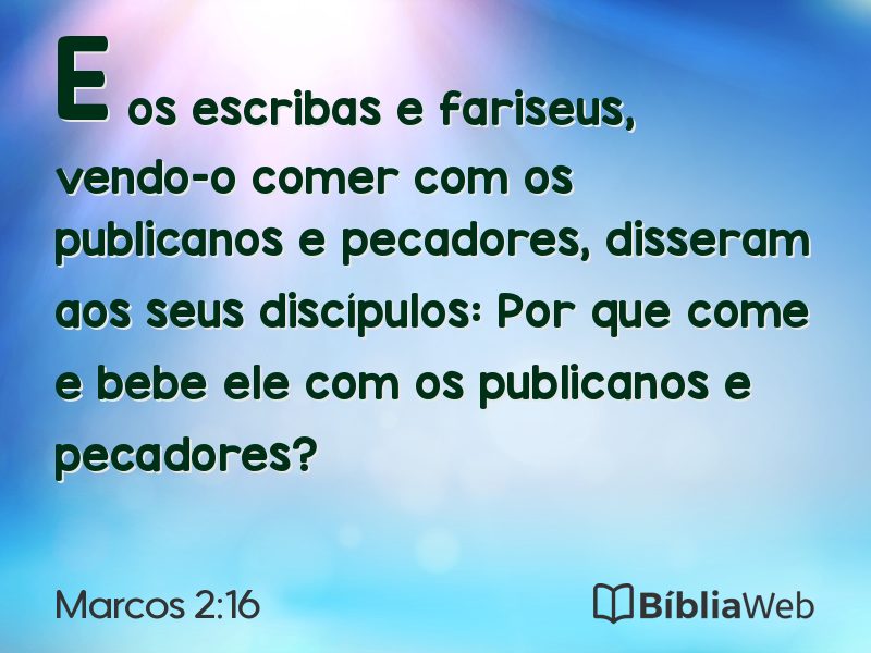 Marcos 2:16 em imagem para compartilhar