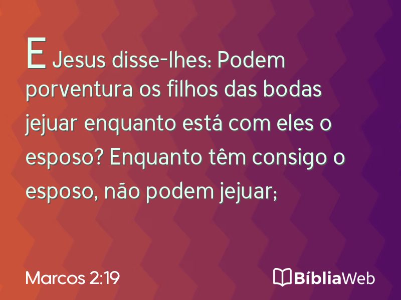 Marcos 2:19 em imagem para compartilhar