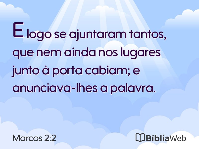 Marcos 2:2 em imagem para compartilhar