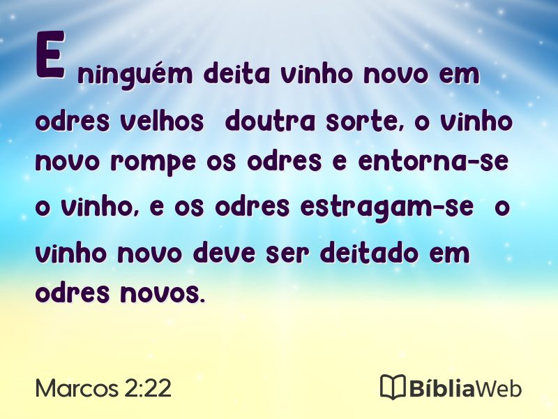Marcos 2:22 em imagem para compartilhar