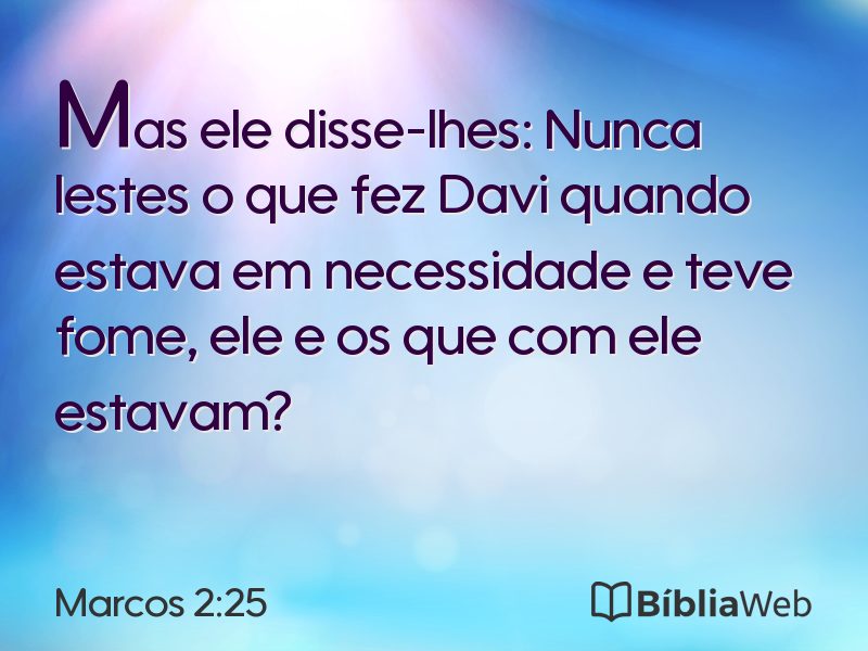 Marcos 2:25 em imagem para compartilhar