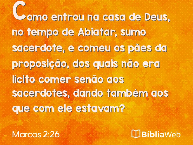 Marcos 2:26 em imagem para compartilhar