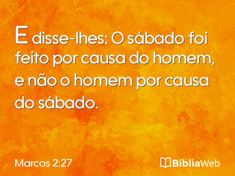 Marcos 2:27 em imagem para compartilhar
