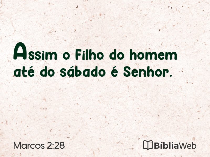 Marcos 2:28 em imagem para compartilhar