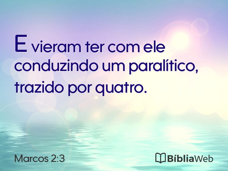 Marcos 2:3 em imagem para compartilhar