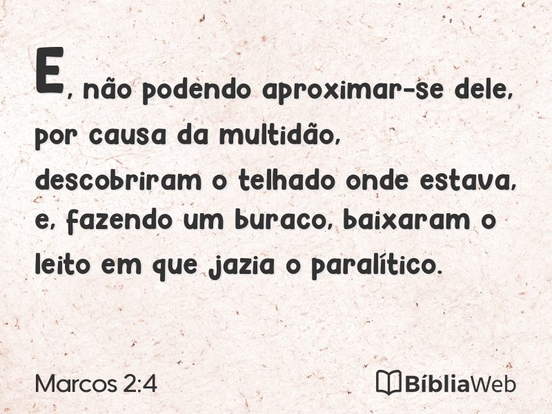 Marcos 2:4 em imagem para compartilhar