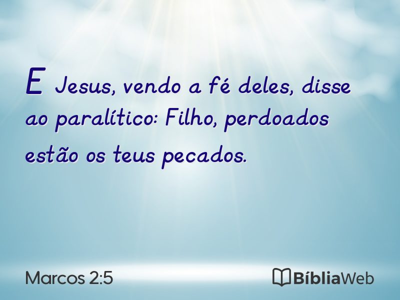 Marcos 2:5 em imagem para compartilhar