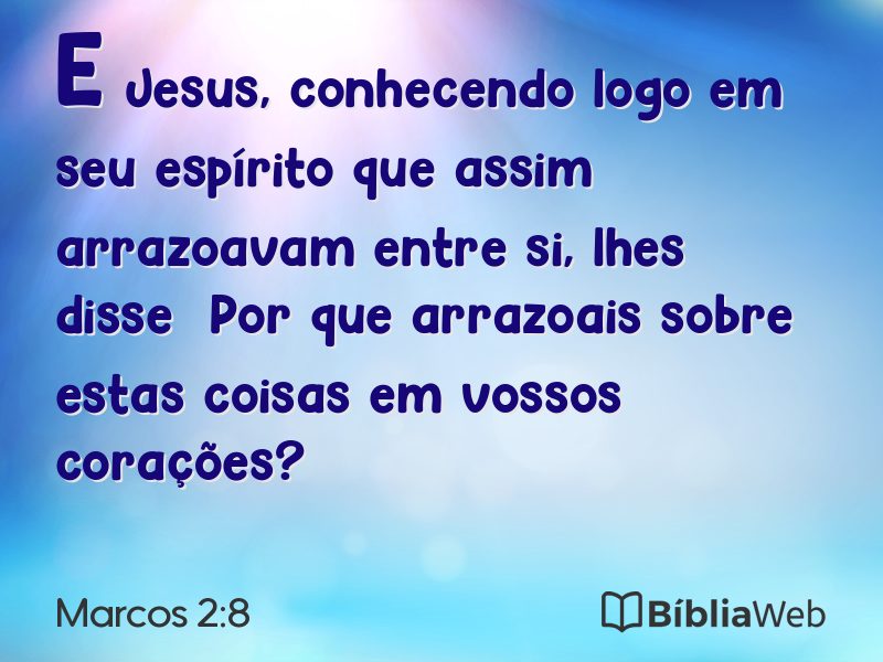 Marcos 2:8 em imagem para compartilhar