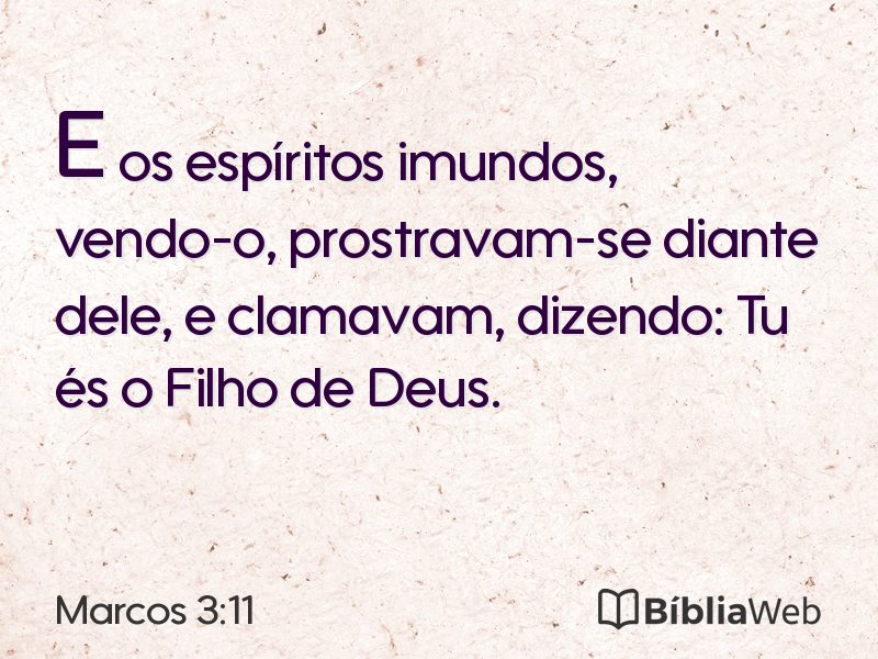 Marcos 3:11 em imagem para compartilhar