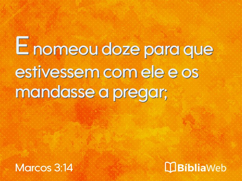 Marcos 3:14 em imagem para compartilhar