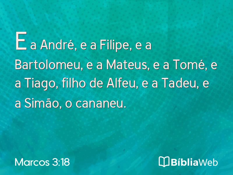Marcos 3:18 em imagem para compartilhar