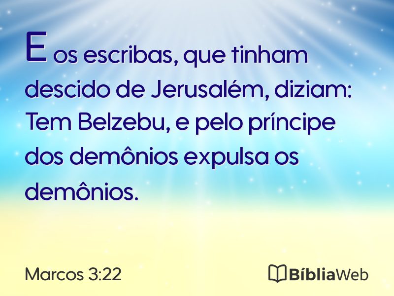 Marcos 3:22 em imagem para compartilhar