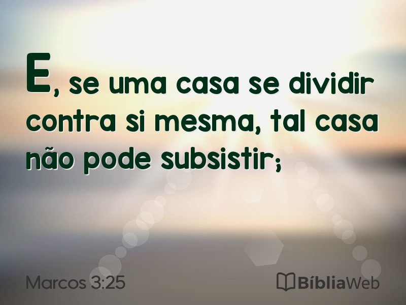 Marcos 3:25 em imagem para compartilhar