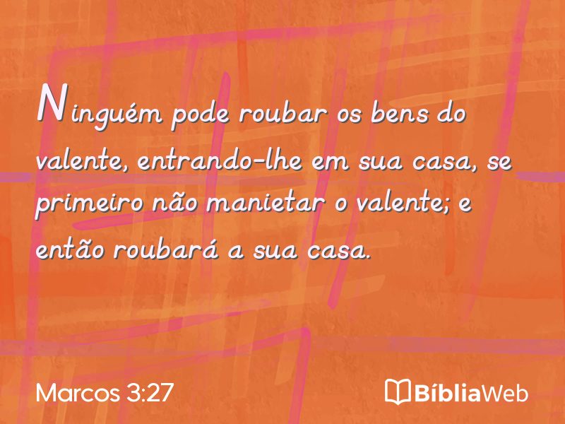 Marcos 3:27 em imagem para compartilhar