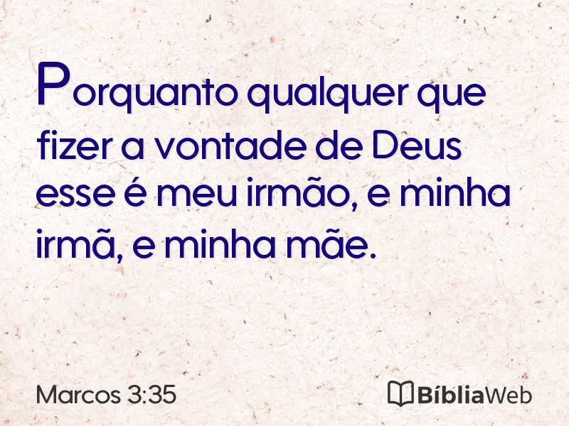 Marcos 3:35 em imagem para compartilhar