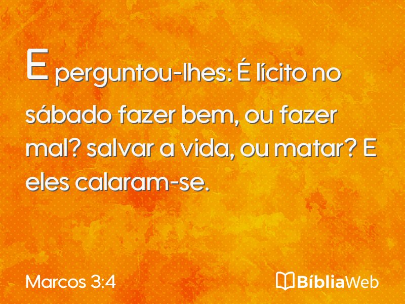 Marcos 3:4 em imagem para compartilhar