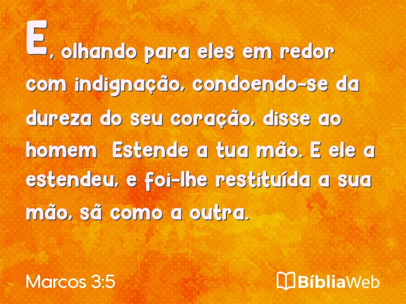 Marcos 3:5 em imagem para compartilhar