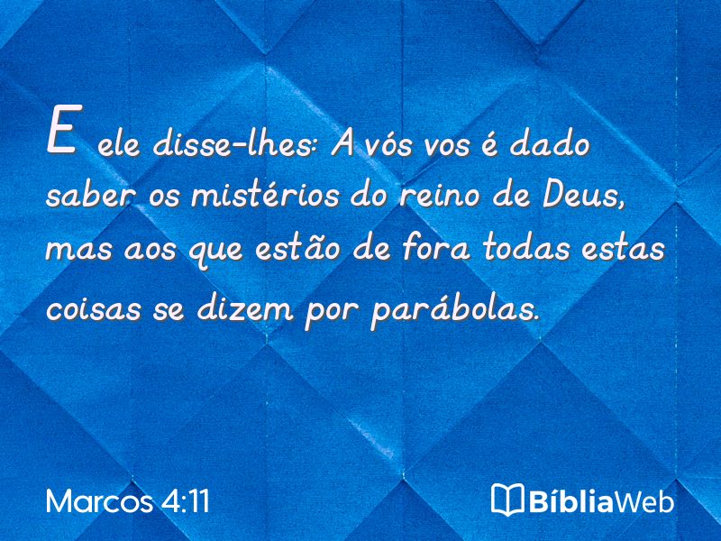 Marcos 4:11 em imagem para compartilhar