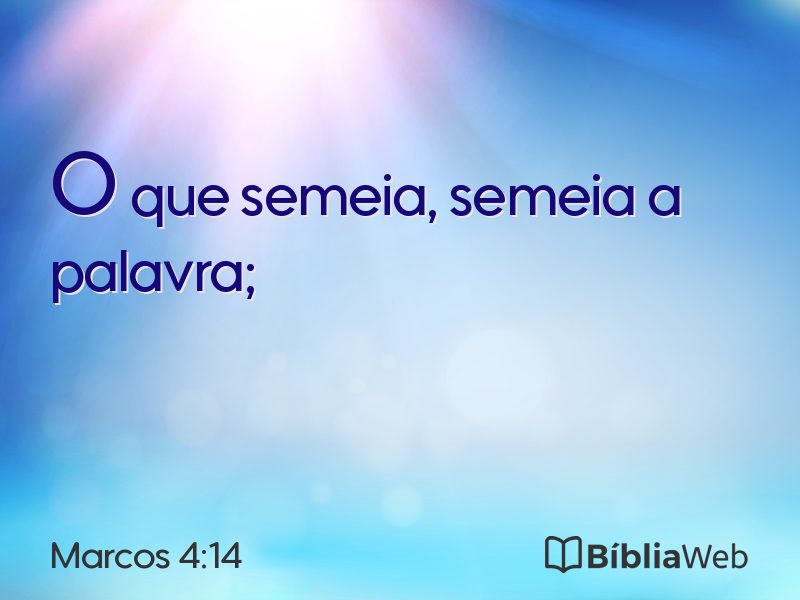 Marcos 4:14 em imagem para compartilhar