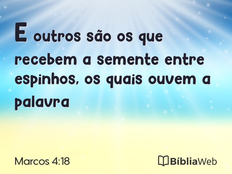 Marcos 4:18 em imagem para compartilhar