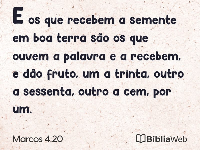 Marcos 4:20 em imagem para compartilhar