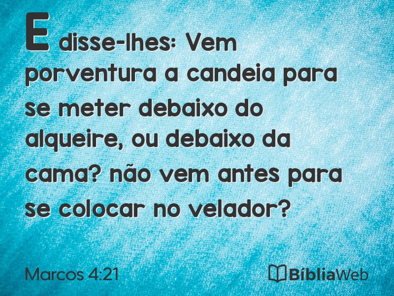 Marcos 4:21 em imagem para compartilhar