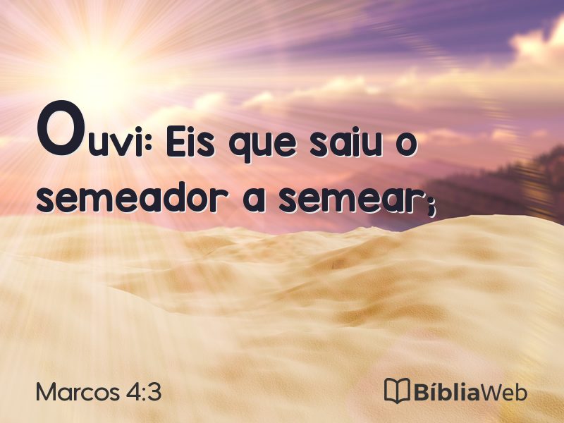 Marcos 4:3 em imagem para compartilhar