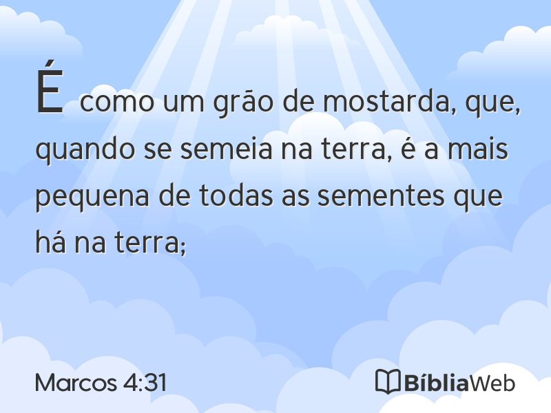 Marcos 4:31 em imagem para compartilhar
