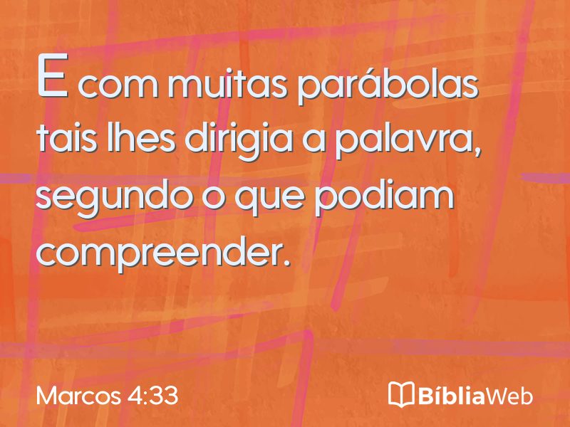 Marcos 4:33 em imagem para compartilhar