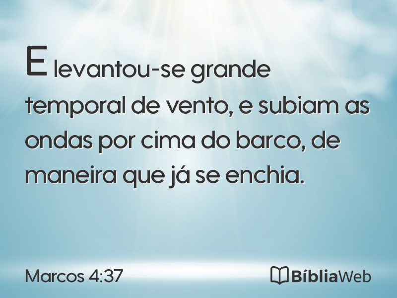 Marcos 4:37 em imagem para compartilhar