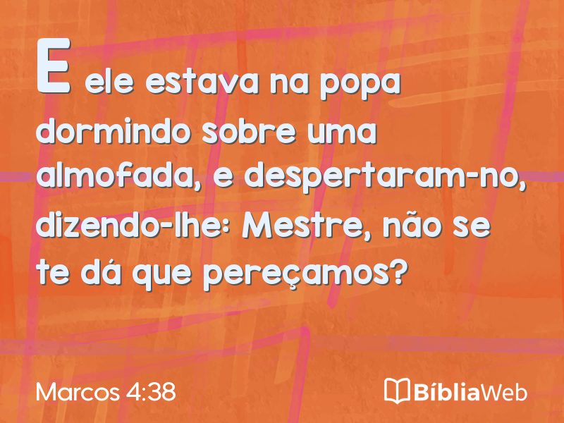 Marcos 4:38 em imagem para compartilhar